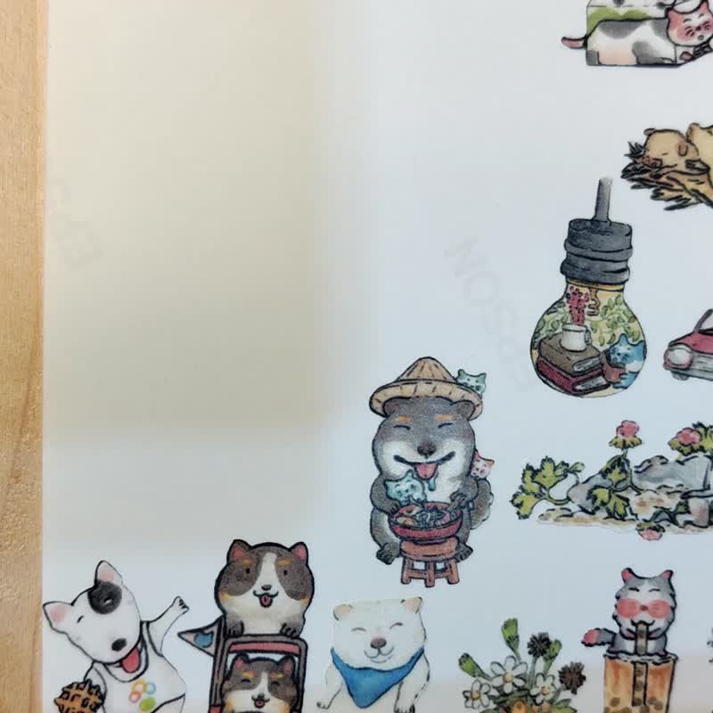 貼紙/和紙貼紙/手帳貼紙 動物II - 貼紙 - 紙 多色