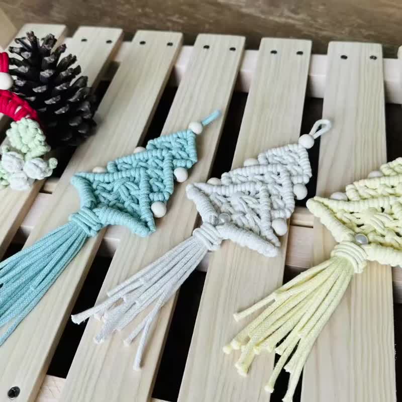 Doré26 [Golden 26 Studio] Macrame weaving Christmas tree material package full video 002 - Knitting, Embroidery, Felted Wool & Sewing - Cotton & Hemp 