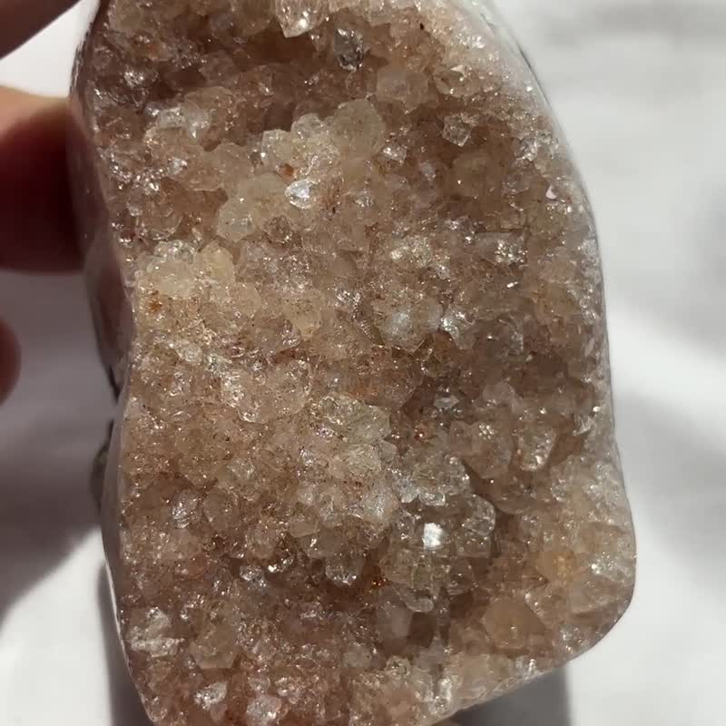 巴西 閃透櫻花粉 彩晶簇 水晶簇 水晶原礦 擺設 原石 crystal ame - 壁貼/牆壁裝飾 - 水晶 粉紅色