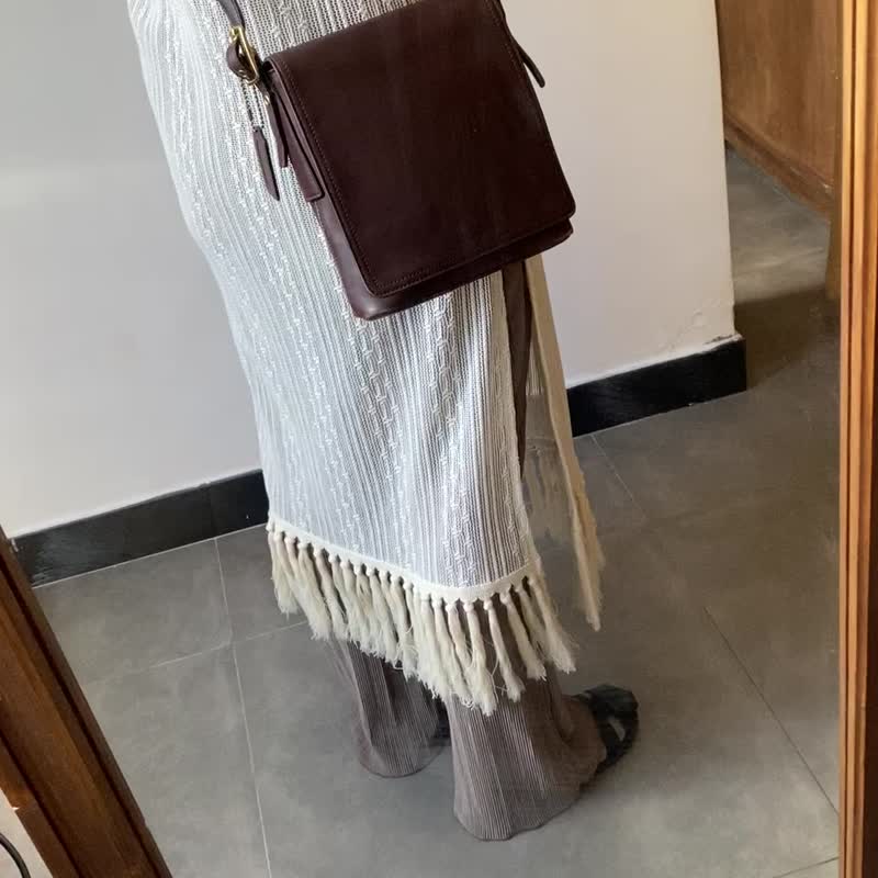 Vintage Coach Bag古董包/皮革袋/中古袋 - 側背包/斜背包 - 真皮 咖啡色