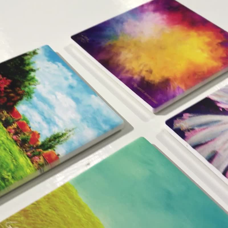 Gloria Patri Gallery|Inspired Painting Coaster-Adoration|Any Four in One Set - อื่นๆ - ดินเผา 