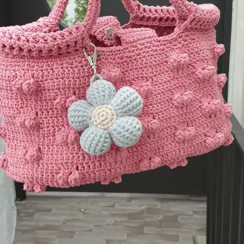 Free charm! Crochet bag, crochet bag, Handmade, for girl, Birthday gift - Handbags & Totes - Cotton & Hemp Purple