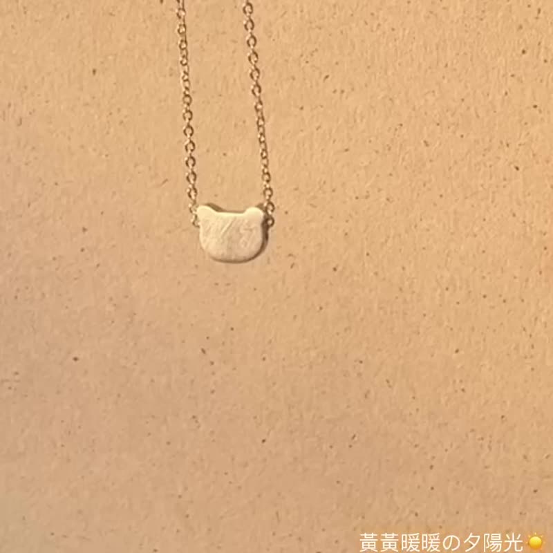 S925純銀實心小熊項鍊 - 項鍊 - 純銀 銀色