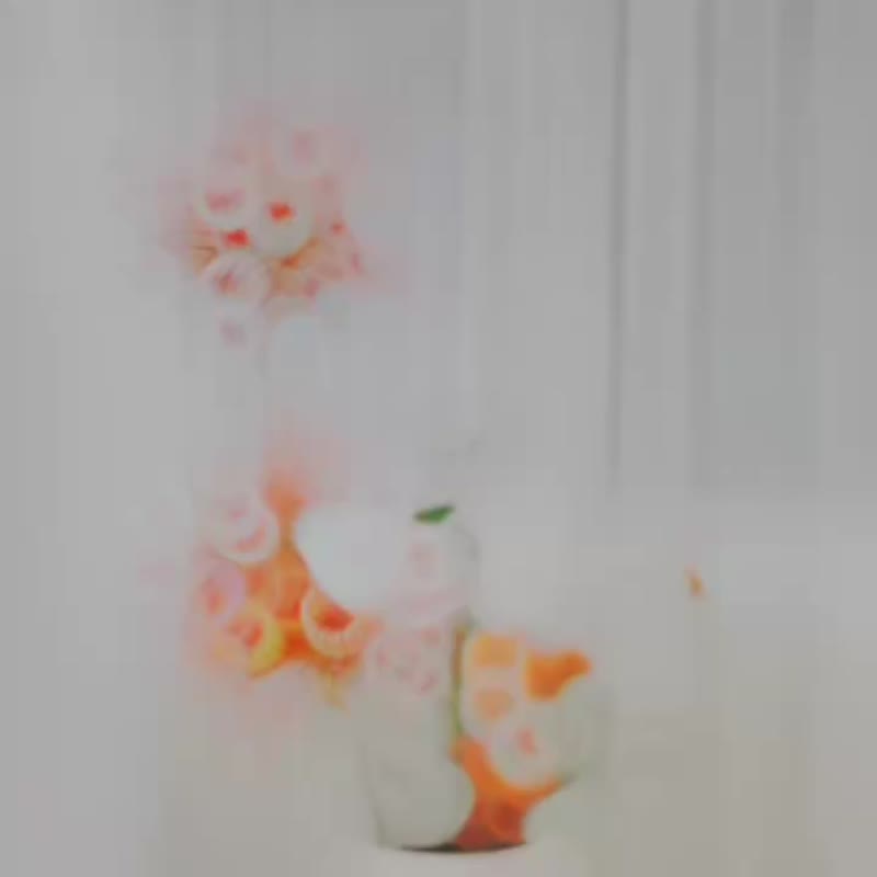 仿真彼岸花 木紋詩韻花器 Meric Garden - 乾燥花/永生花 - 其他人造纖維 橘色