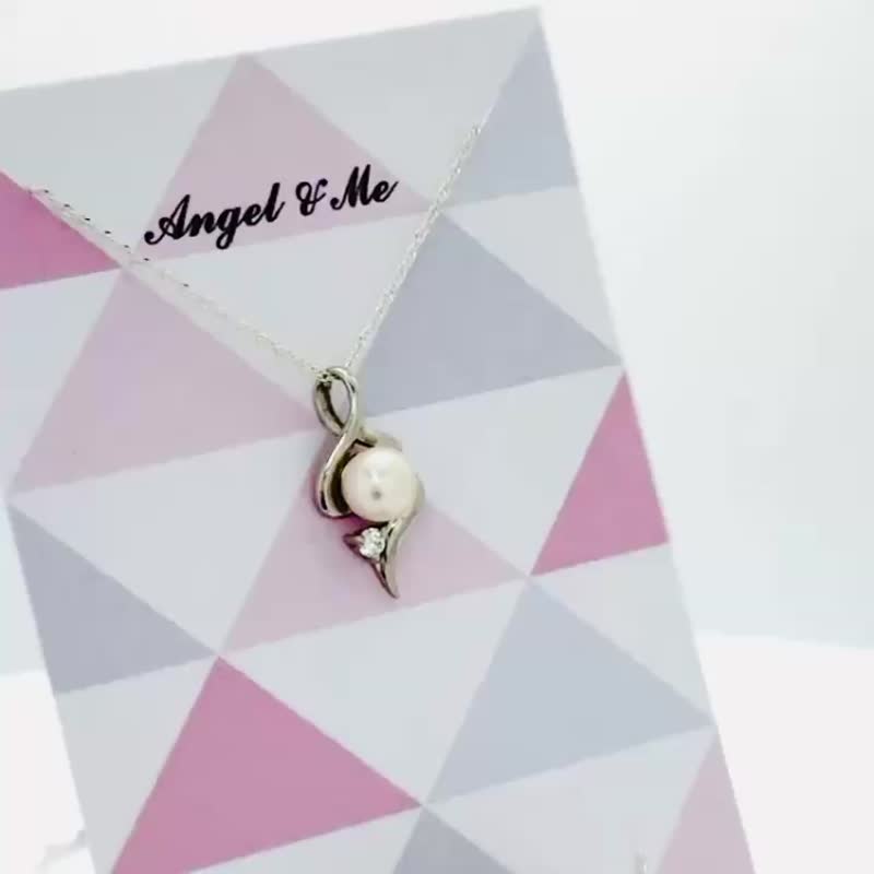 【Angel & Me】永恆之珠 s925 純銀 珍珠項鍊 生日 情人節禮物 - 項鍊 - 珍珠 銀色