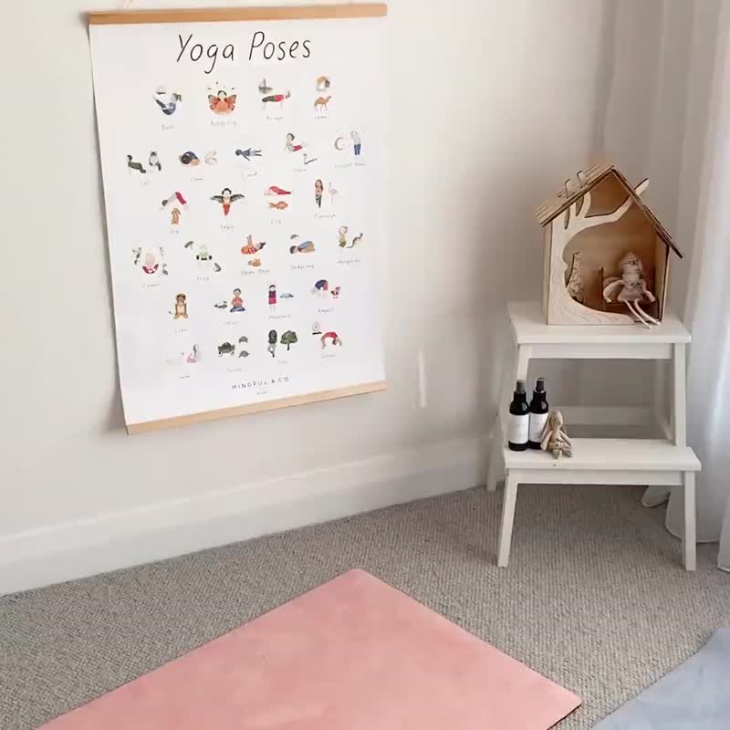 兒童瑜珈墊 Mindful & Co Kids - Sweet Print - 瑜珈墊 - 橡膠 多色