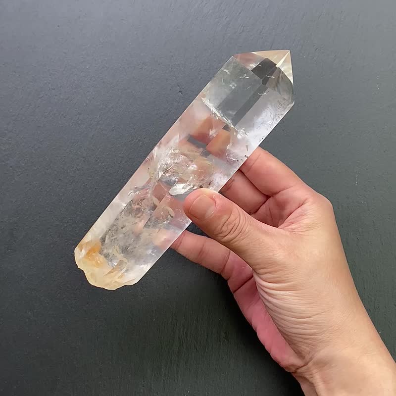 天使之翼 天然冰透彩紅藍針白水晶能量 水晶柱 開運//辟邪//擋煞 - 擺飾/家飾品 - 水晶 多色