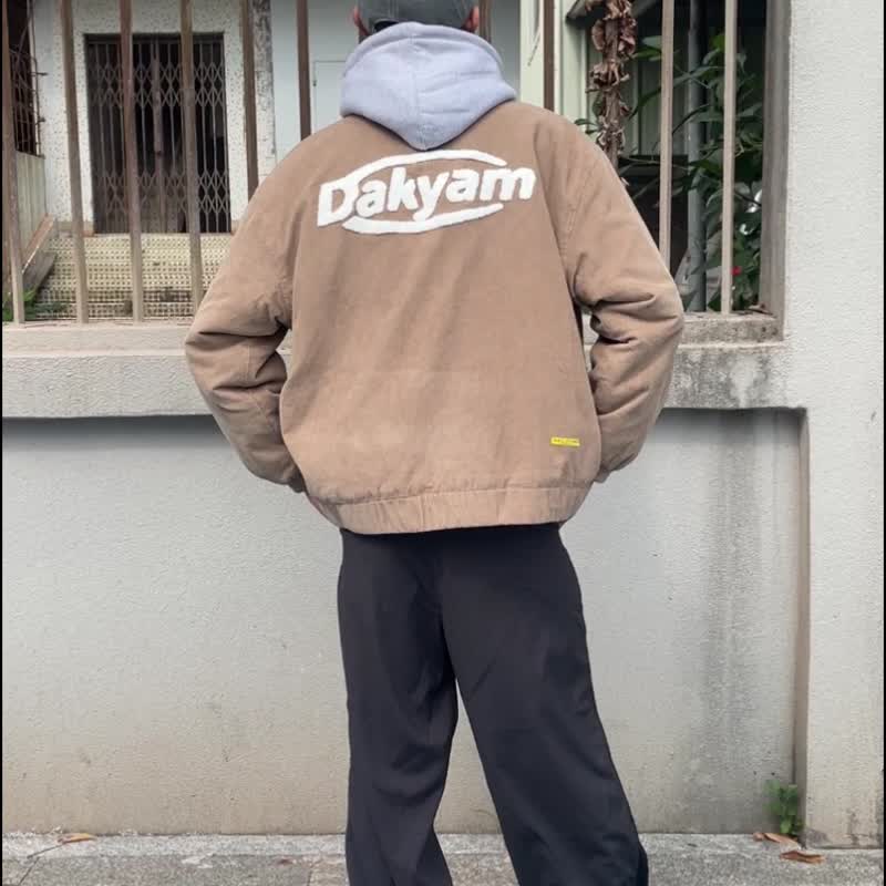 DAKYAM 2023新款燈芯絨加厚羊羔絨保暖翻領夾克 - 男夾克/外套 - 棉．麻 