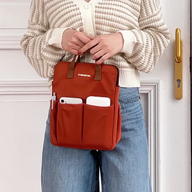 CHENSON 薄型iPad袋 包中包附水壺固定口袋 共三色(CG84013) - 其他 - 尼龍 橘色