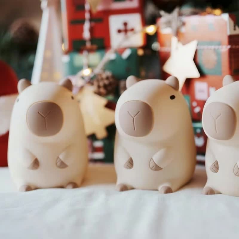 Chill with Me Slowly Kapisan Night Light | Pre-Sleep Good Mood Christmas Gift - The Cutest Exchange Gift - โคมไฟ - ซิลิคอน ขาว