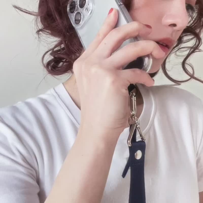 閃光系 | CRUSH - 湛海藍 * 藍色 尼龍 手機背帶 - 手機掛繩/背帶 - 尼龍 藍色