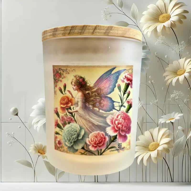 Spring time Candle Cup Natural Soy Coconut Wax - Candles & Candle Holders - Wax 