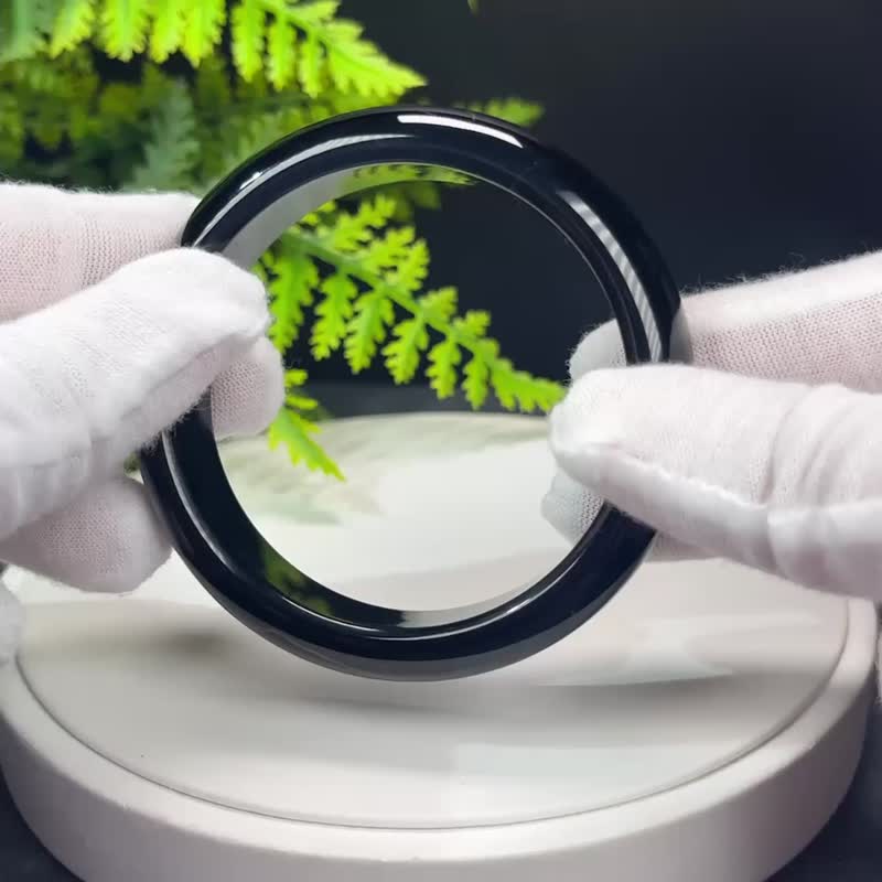 高品質 藍黃虎眼石手鐲 58MM 聚寶盆閃電紋 虎晴石手環 專注自律 - 手鍊/手環 - 寶石 