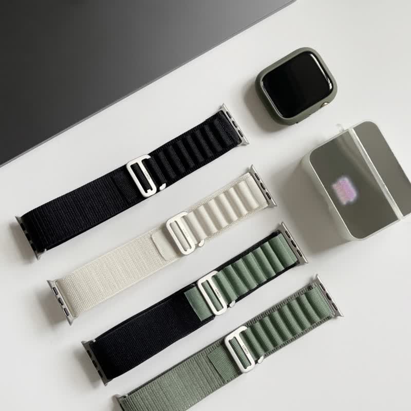 Apple Watch I Sports I Handmade Nylon Titanium Alloy S Loop Strap Wild  Trail Camping - Shop lukostore Watchbands - Pinkoi