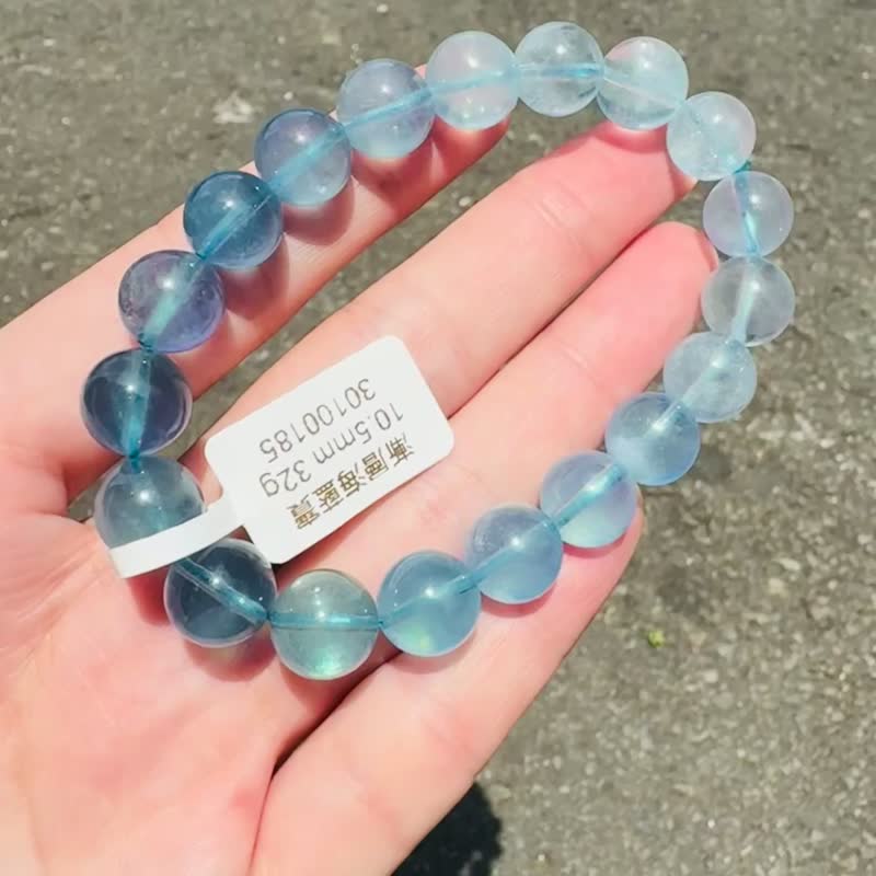 小精品星耀銀河閃亮漸層海洋星光海藍寶10.5mm32g釋放壓力舒緩情 - 手鍊/手環 - 水晶 藍色