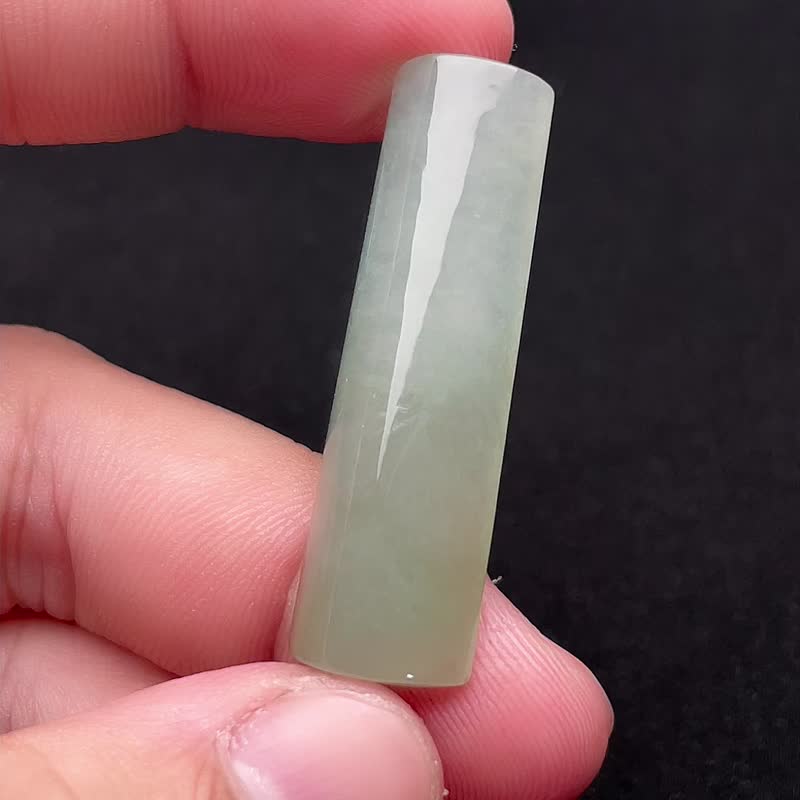 冰綠翡翠無事牌裸石 | 天然緬甸玉翡翠A貨 - 金工/飾品 - 玉石 綠色