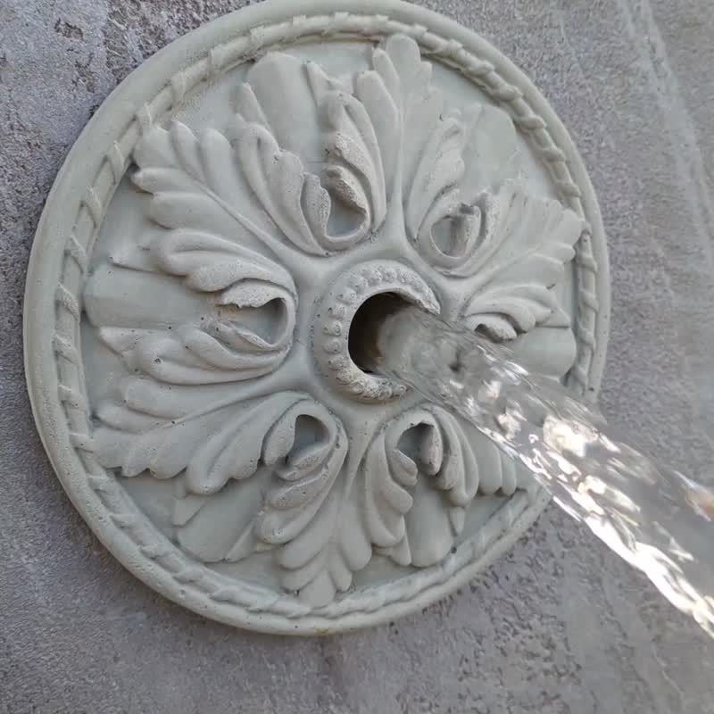 concrete 6 inch water spout rosette - 壁貼/牆壁裝飾 - 水泥 