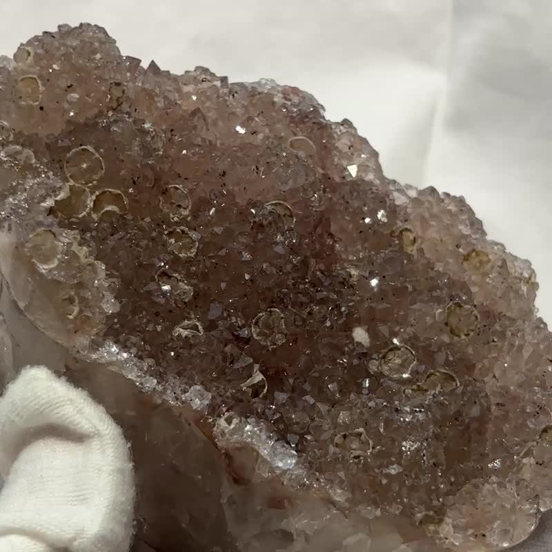 烏拉圭 閃透櫻花粉 紫水晶 紫晶簇 紫晶花 彩晶簇 水晶簇 水晶原 - 擺飾/家飾品 - 水晶 粉紅色