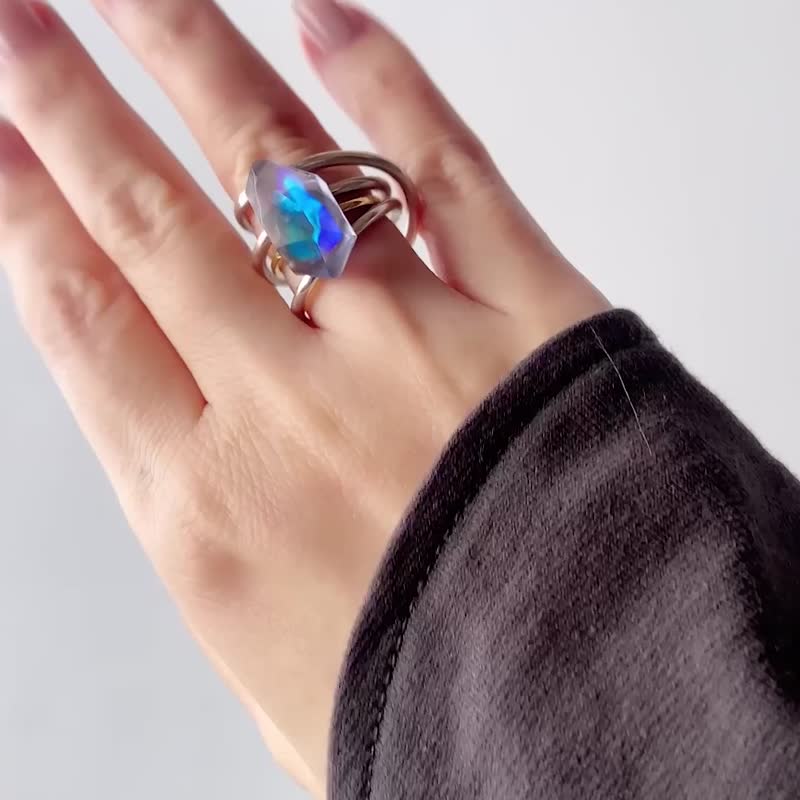 Orbit triple line ring /Interchangeable /着せ替え/silver925/L 惑星 行星 軌道戒指 日本 - 戒指 - 純銀 銀色