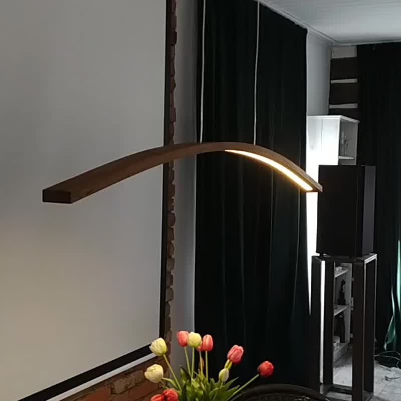 Linear Pendant Light, Wooden Lighting, Modern Pendant Lamp, Kitchen Island Light - โคมไฟ - ไม้ 