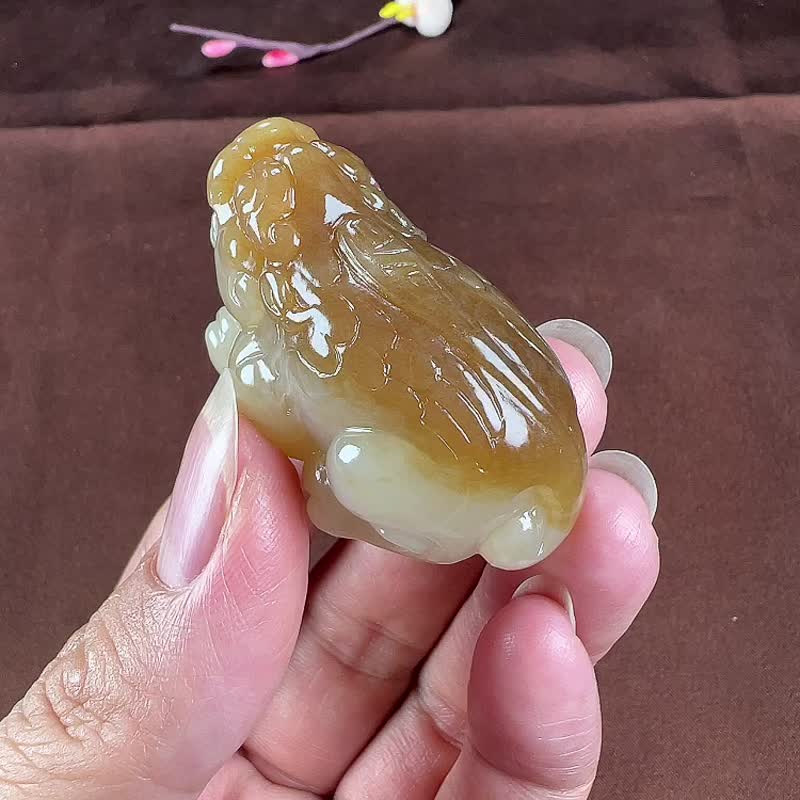 専用　中国古美術品　和田白玉 砡　貔貅 52g 和田白玉頂級新疆老礦籽料8g 白玉貔貅和田白玉吊墜｜925銀