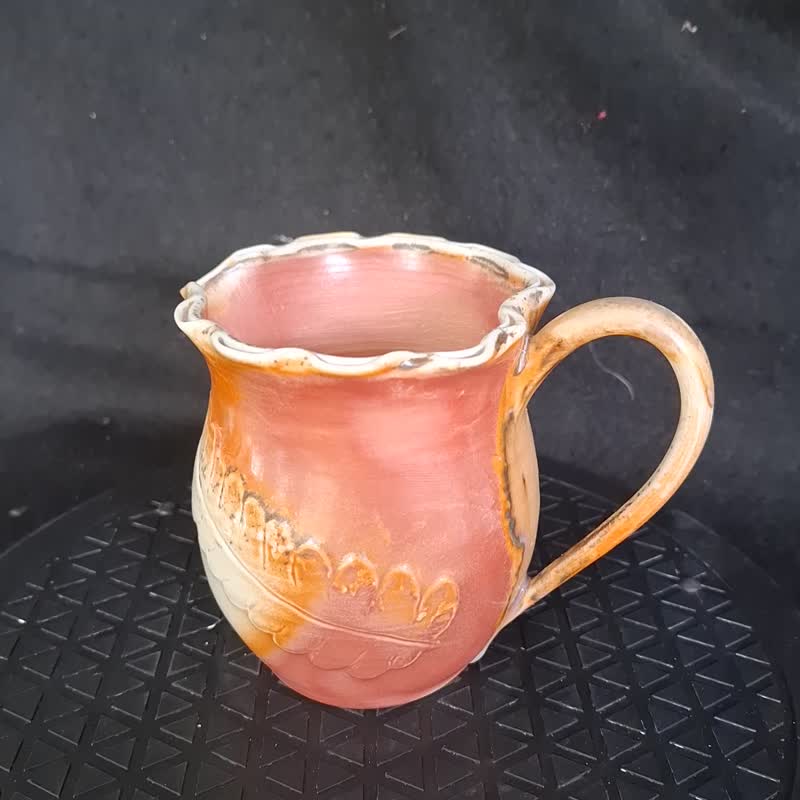 柴燒蕨類茶海公道杯 - 茶壺/茶杯/茶具 - 陶 金色