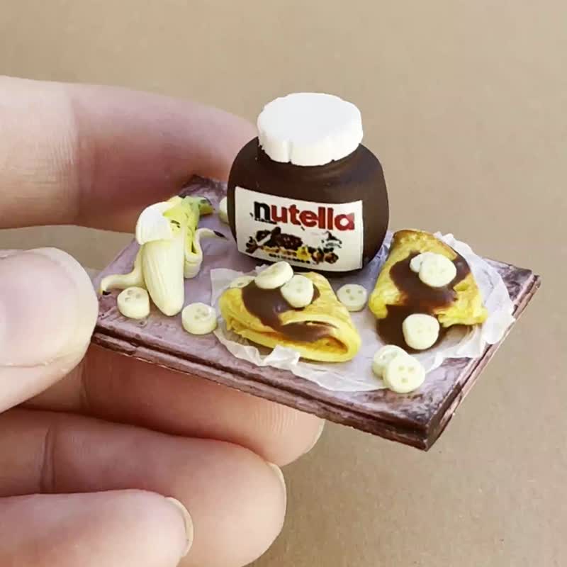 Miniature set with pancakes - 公仔/玩偶 - 其他材質 多色