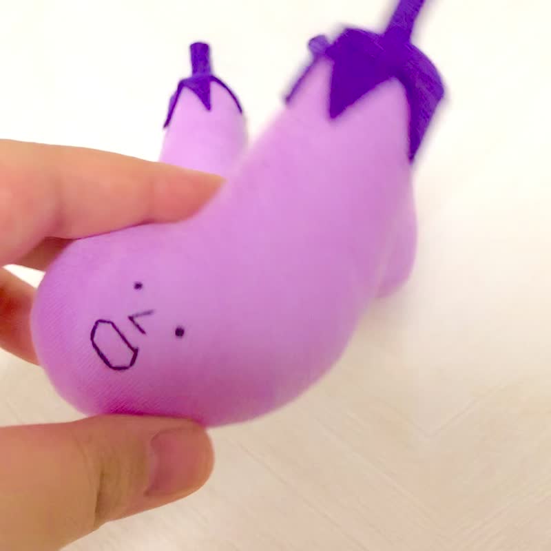 eggplant - Stuffed Dolls & Figurines - Cotton & Hemp Purple