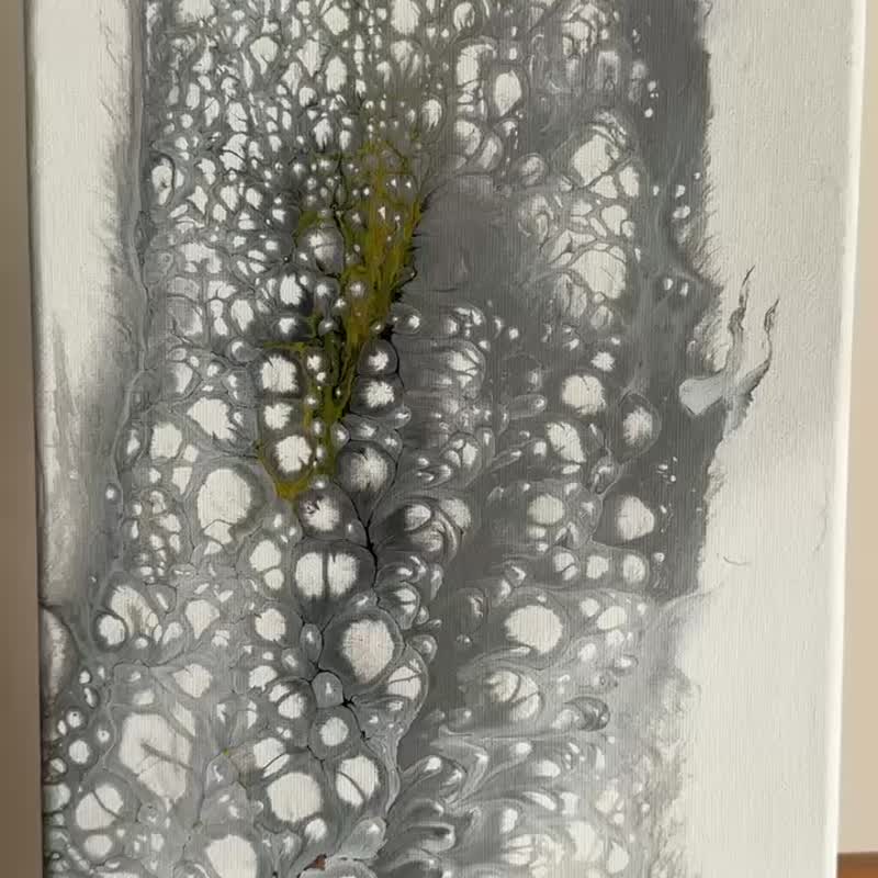 流體藝術 • 擺佈畫作 • 抽象原創丙烯酸畫擺佈畫作 - 海報/掛畫/掛布 - 棉．麻 綠色