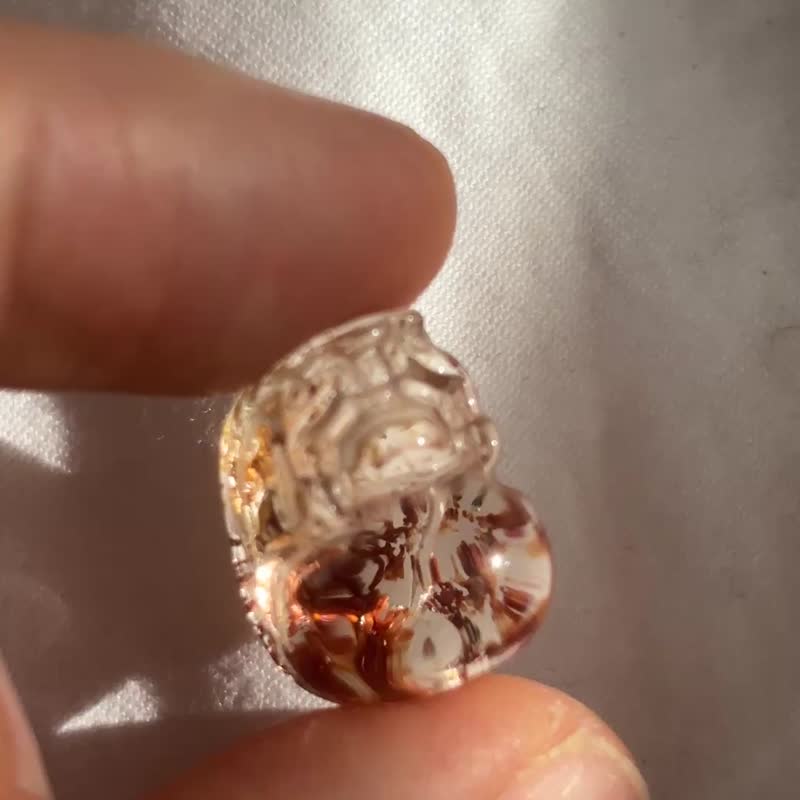 巴西 高清 沒孔 紅幽靈水晶 貔貅 幽靈 擺設 - 擺飾/家飾品 - 水晶 紅色