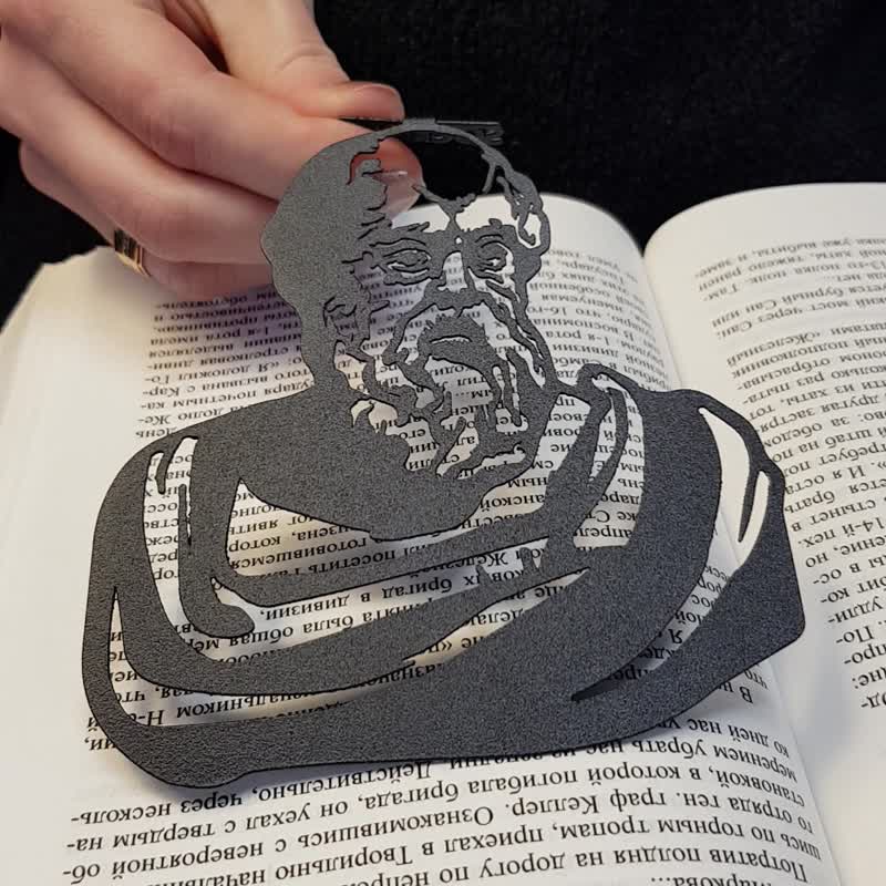 Novelty Bookmark Socrates | Small Bookish Gift for Philospohy Fans - 書籤 - 其他金屬 黑色