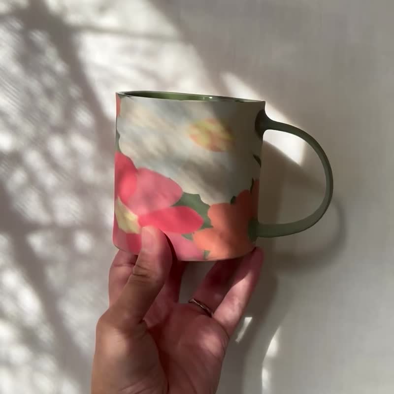大理花咖啡杯 - 咖啡杯/馬克杯 - 瓷 