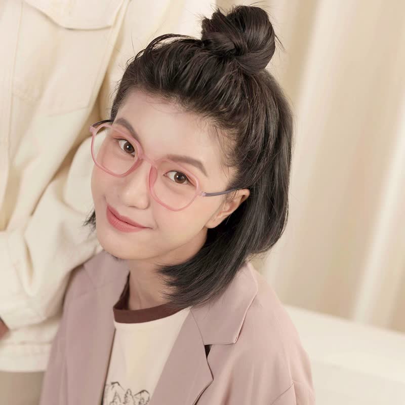 FROMEYES 高折射率濾藍光×超輕盈橡皮鈦方框眼鏡 - 眼鏡/鏡框 - 其他材質 紫色