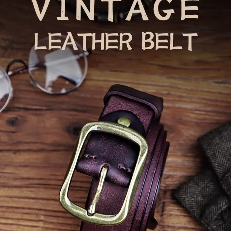 Men Cowskin Genuine Leather Belt Vintage Jeans Belt Strap Double Pin Buckle Designer  Belts For Men 