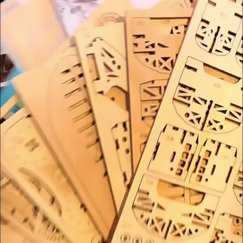 奇幻飛船 環遊世界80天-3D木質拼裝模型 - 其他 - 紙 
