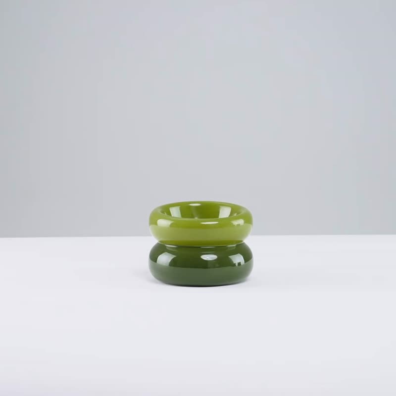 PEHOM | Soufflé Pet Bowl - Avocado Green - Pet Bowls - Porcelain Green