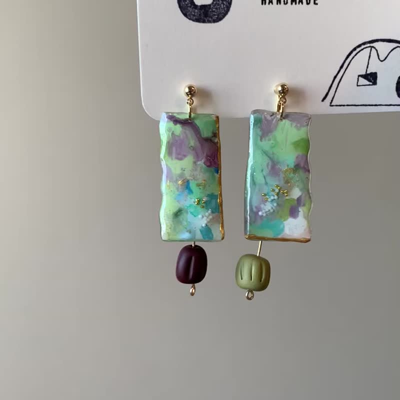 Handmade earrings - ต่างหู - เรซิน 