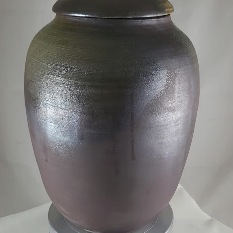 手拉胚柴燒大茶倉 - 茶壺/茶杯/茶具 - 陶 咖啡色