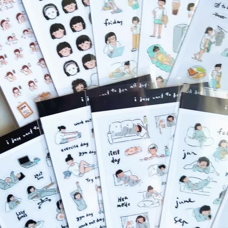 ミス・ン・ヤック Miss Ng Yuk Vol.3 ある日の一日 | ステッカー - ステッカー・シール - 紙 ホワイト