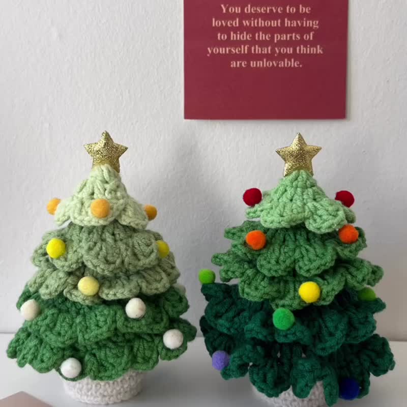 [Christmas Gift] Knitted Christmas tree gift exchange is the first choice for heart-warming Christmas gifts - Plants - Cotton & Hemp 