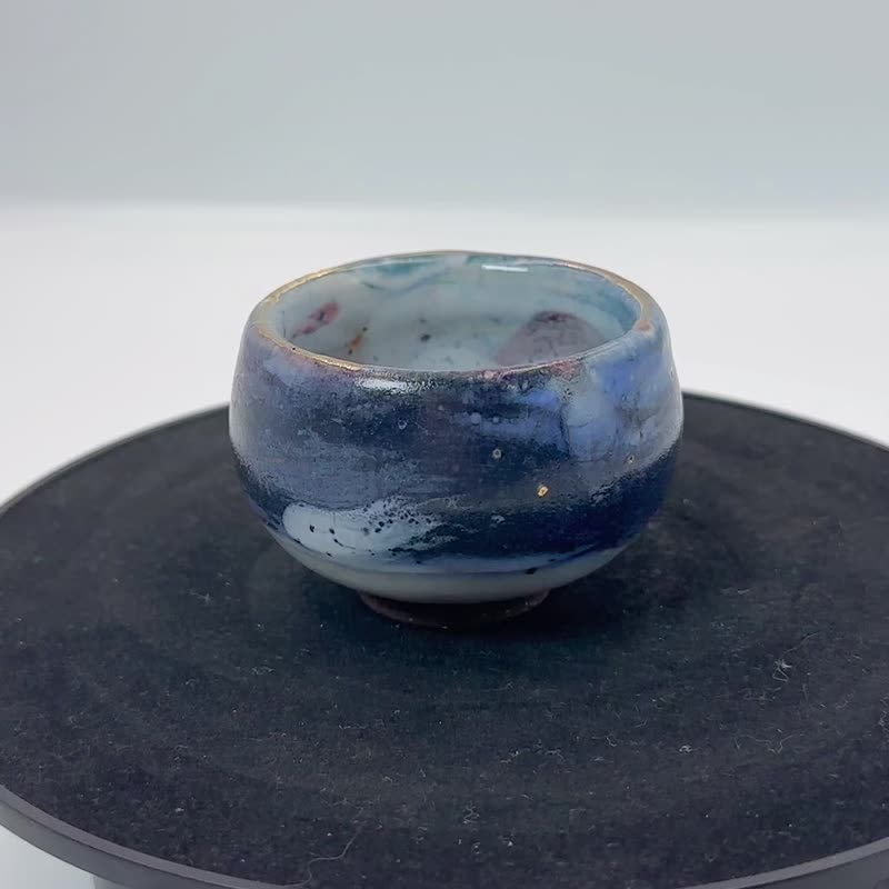 開片系列-寶藍志野鎏金杯-容量約80 - 茶壺/茶杯/茶具 - 陶 