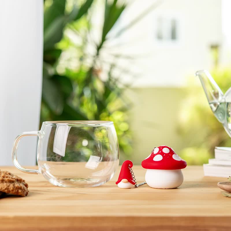 [New Year Gift] OTOTO Bearded Elf x Mr. Mushroom-Tea Maker - Teapots & Teacups - Silicone Red