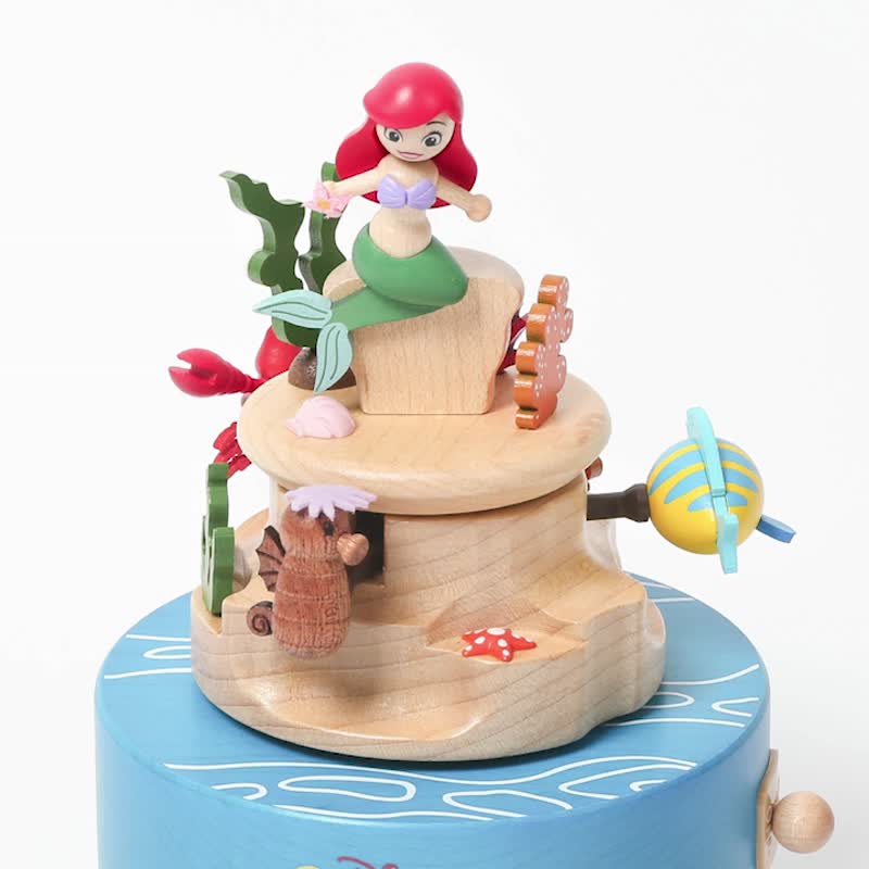 【小美人魚】迪士尼 雙旋上下動音樂盒 | Wooderful life - 擺飾/家飾品 - 木頭 多色