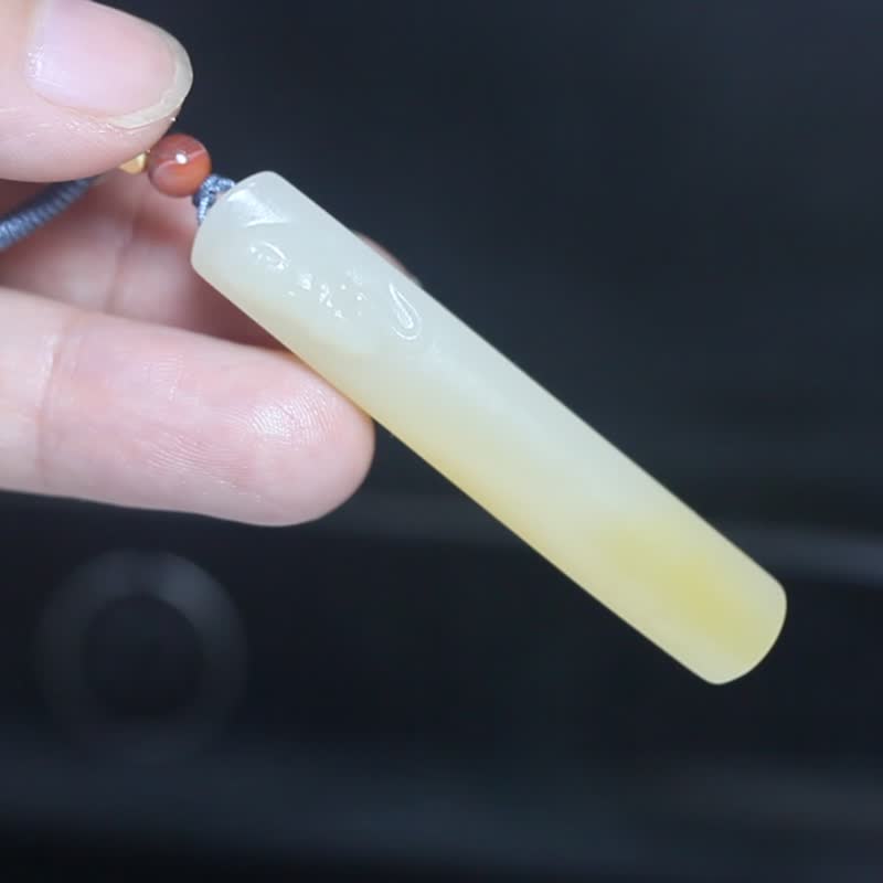 【馬】十二生肖項鏈|馬吊墜| 馬到成功掛件|掛飾|黃蠟石玉石 - 項鍊 - 玉石 黃色