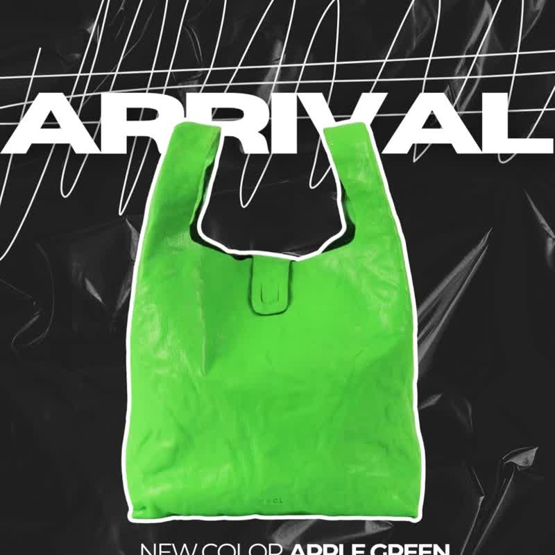 Usual Bag M Acid Green_Genuine leather_ Shoulder bag_ tote bag - 手提包/手提袋 - 真皮 