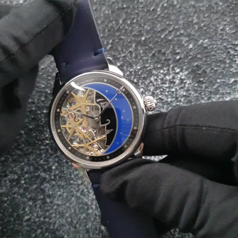 Moon watch, Space watch, Handmade watch, Marriage watch, Custom watch, - Men's & Unisex Watches - Other Materials Multicolor
