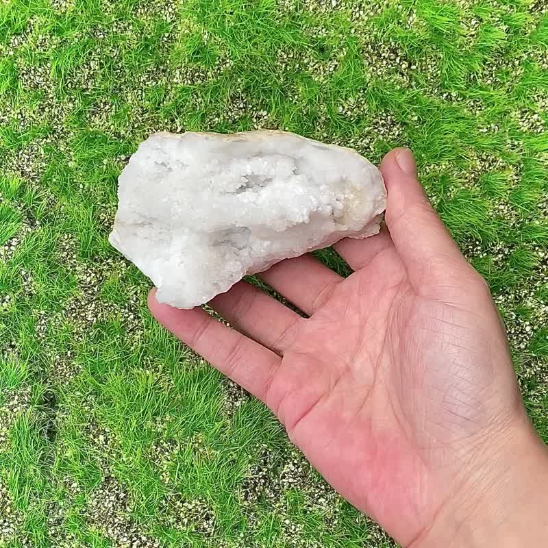 天然原礦瑪瑙白晶簇 白水晶 居家 辦公室 療癒 消磁 擺件 - 其他 - 水晶 白色