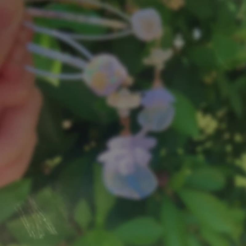 溫柔夏語系列 手作髮夾 一字髮夾 吊墜款式 - 髮夾/髮圈 - 樹脂 白色