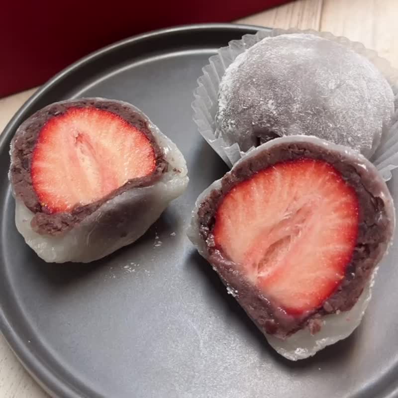 草莓甜心紅豆大福  草莓季限定品 (2025/3/31) 伴手禮 生日禮物 - 蛋糕/甜點 - 其他材質 