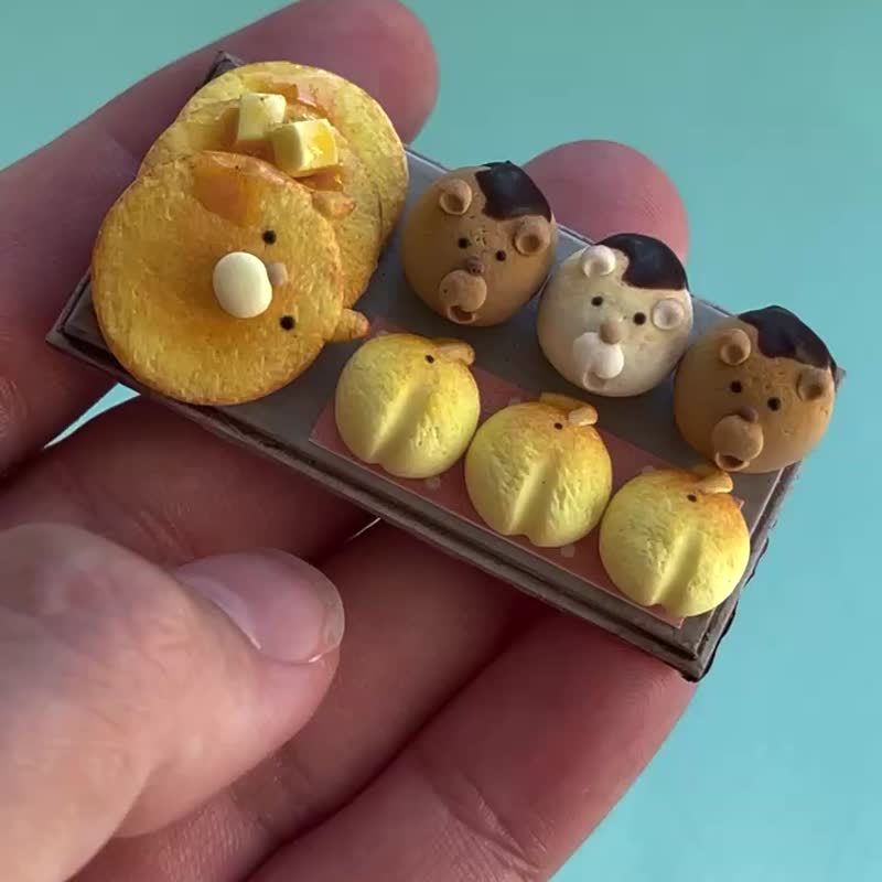 Miniature set with sweets, for a dollhouse and games with dolls, size 1:12 - 公仔/玩偶 - 其他材質 多色